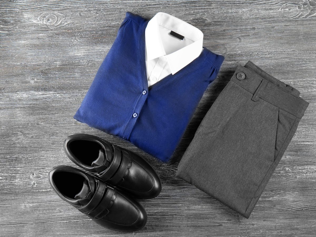 Charity initiative to exchange school uniforms against vouchers